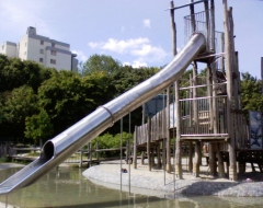 Wasserspielplatz im Westpark: Wasser fließt ab Mitte Juni