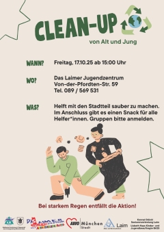 Laim putzt sich raus: Saubere Sache für unseren Stadtteil - Clean Up!