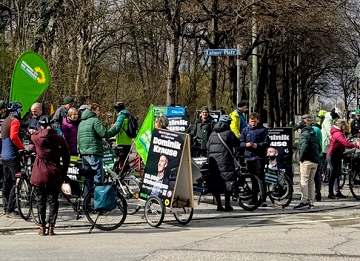 Radl-Tour aus Laim wirbt für Dominik Krause